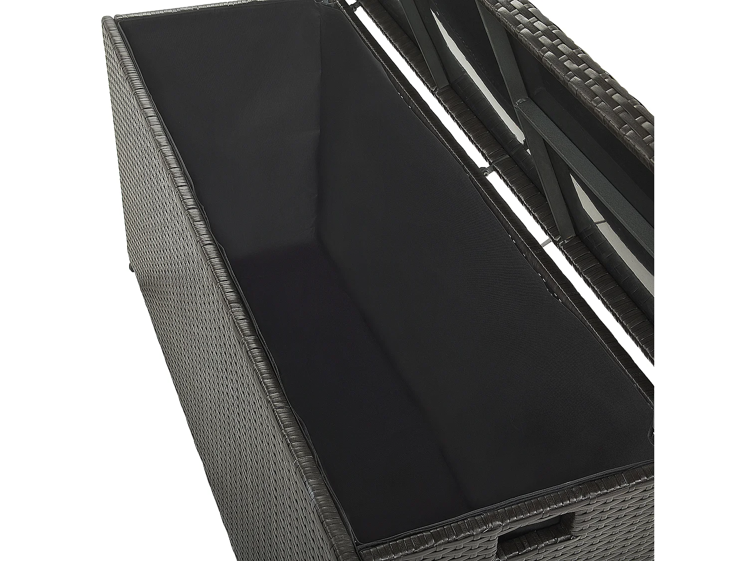 Skrzynia ogrodowa MODENA Technorattan 126 cm 46 cm Brązowy