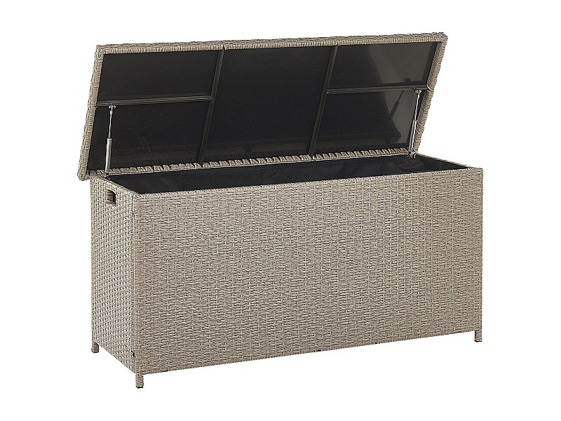 Baule Da Esterno Verde 129x67 Cm - Cassapanca Per Giardino, Terrazza O Patio