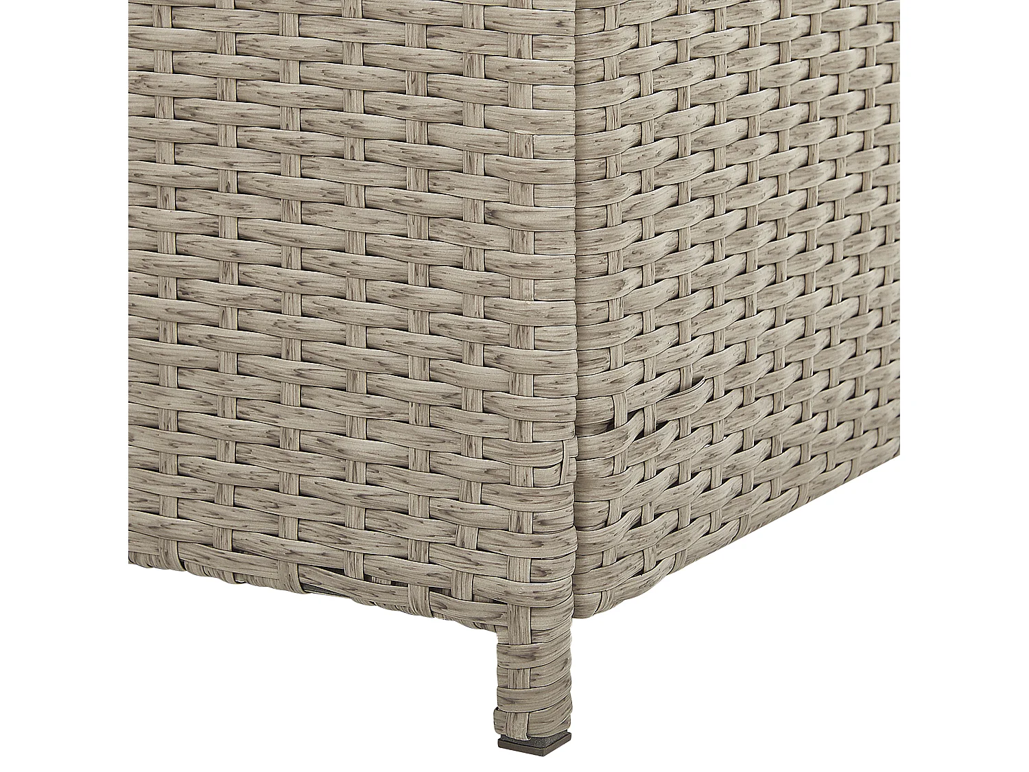 Skrzynia ogrodowa MODENA Technorattan 126 cm 46 cm Beżowoszary