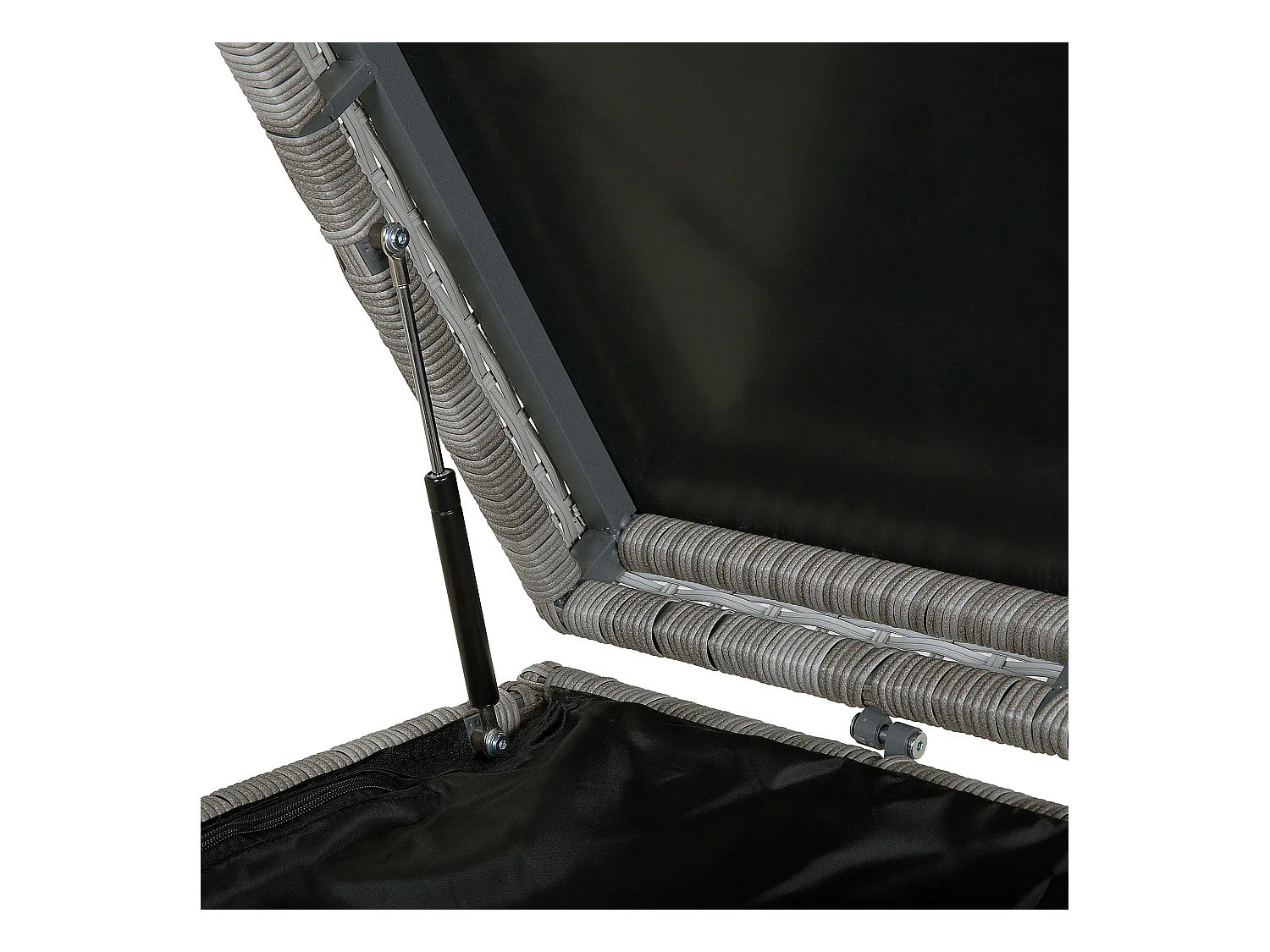 Praktische Auflagenbox Rattan grau Modena