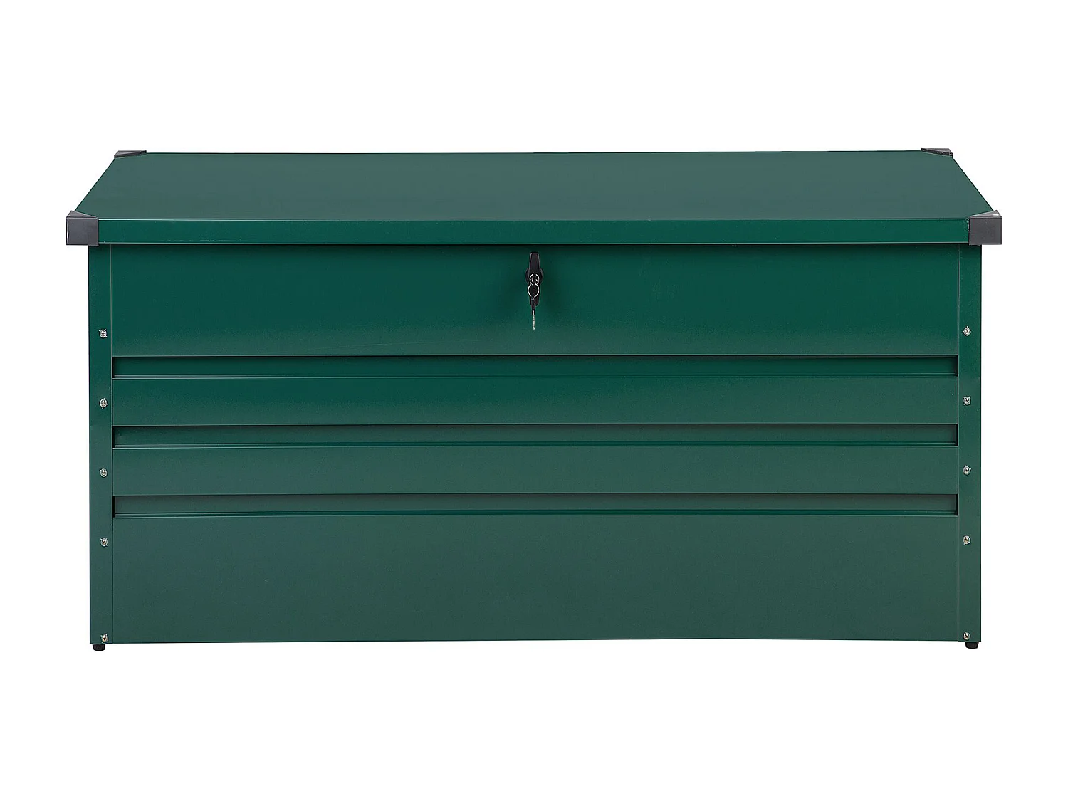 Skrzynia ogrodowa CEBROSA Metal 132 cm 62 cm Ciemnozielony