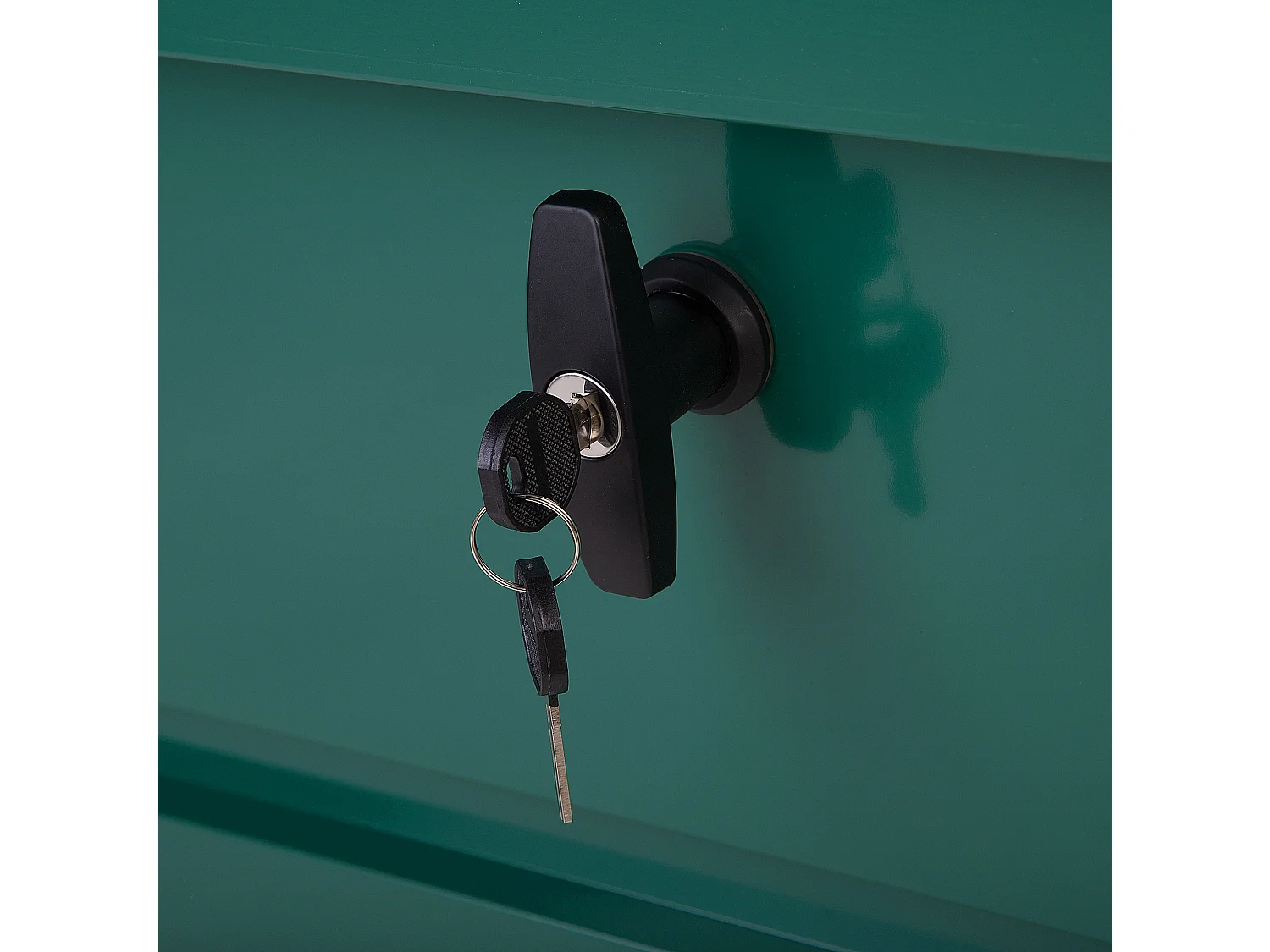 Skrzynia ogrodowa CEBROSA Metal 132 cm 62 cm Ciemnozielony