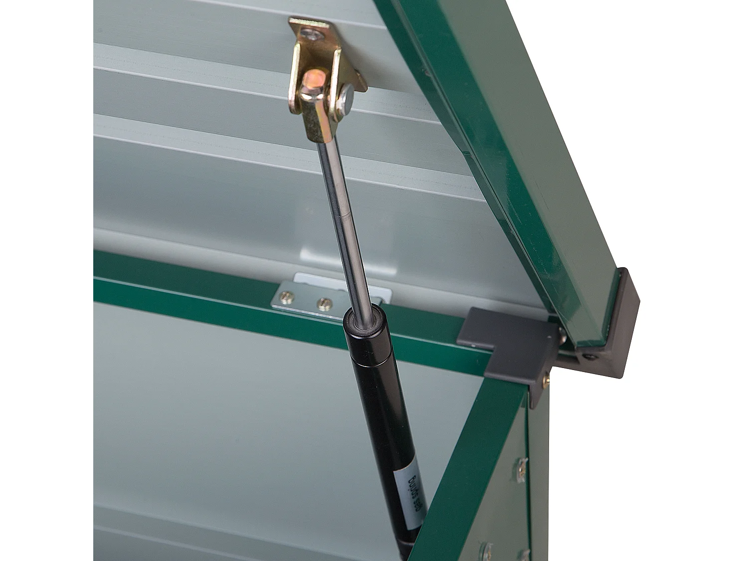 Große Metall-Gartentruhe 400 l dunkelgrün Kissenbox Auflagenbox für die Terrasse wasserdicht Aufbewahrungsbox Gartenbox Cebrosa