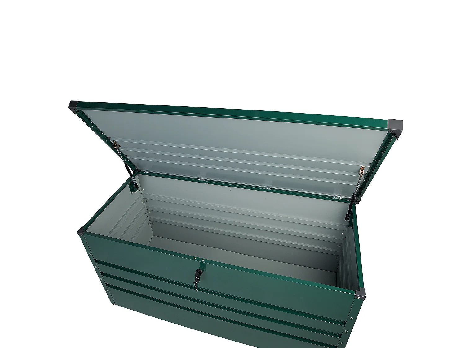 Coffre de rangement CEBROSA Métal 132 cm 62 cm Vert foncé