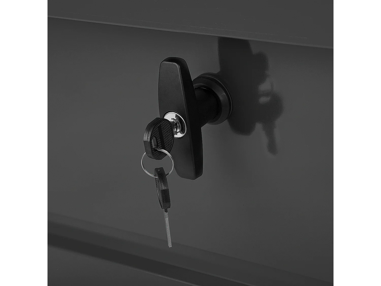 Skrzynia ogrodowa CEBROSA Metal 132 cm 62 cm Grafitowy