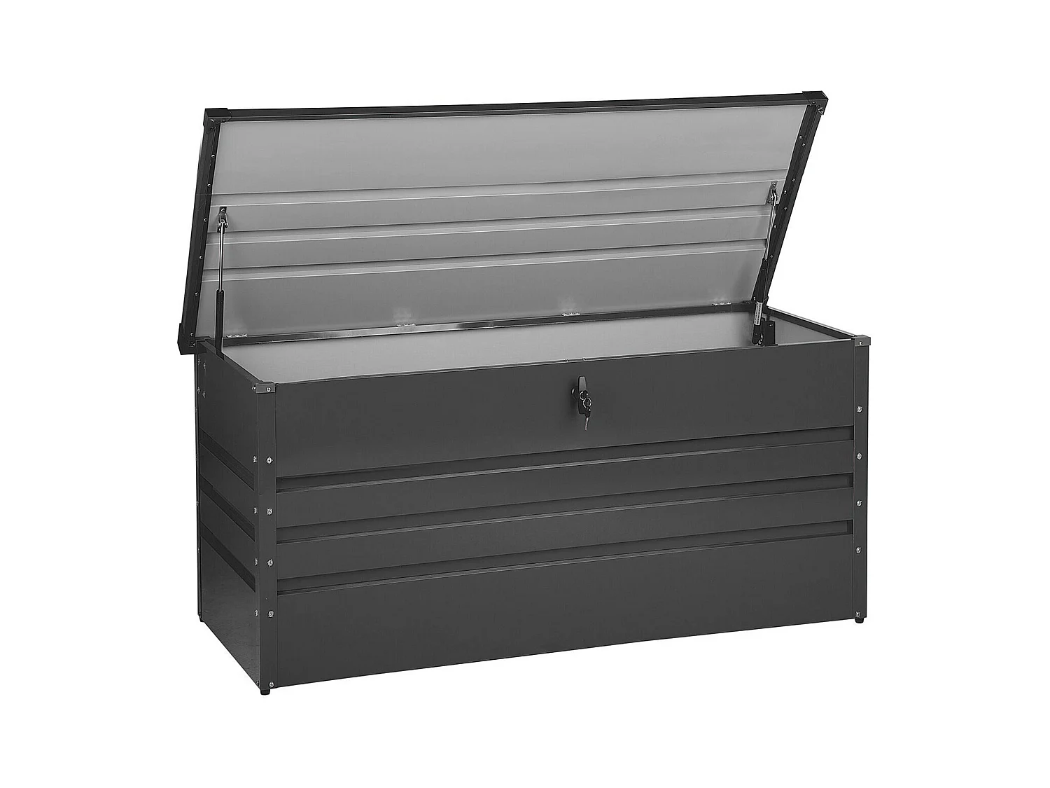 Coffre de rangement CEBROSA 132 cm 62 cm Gris graphite