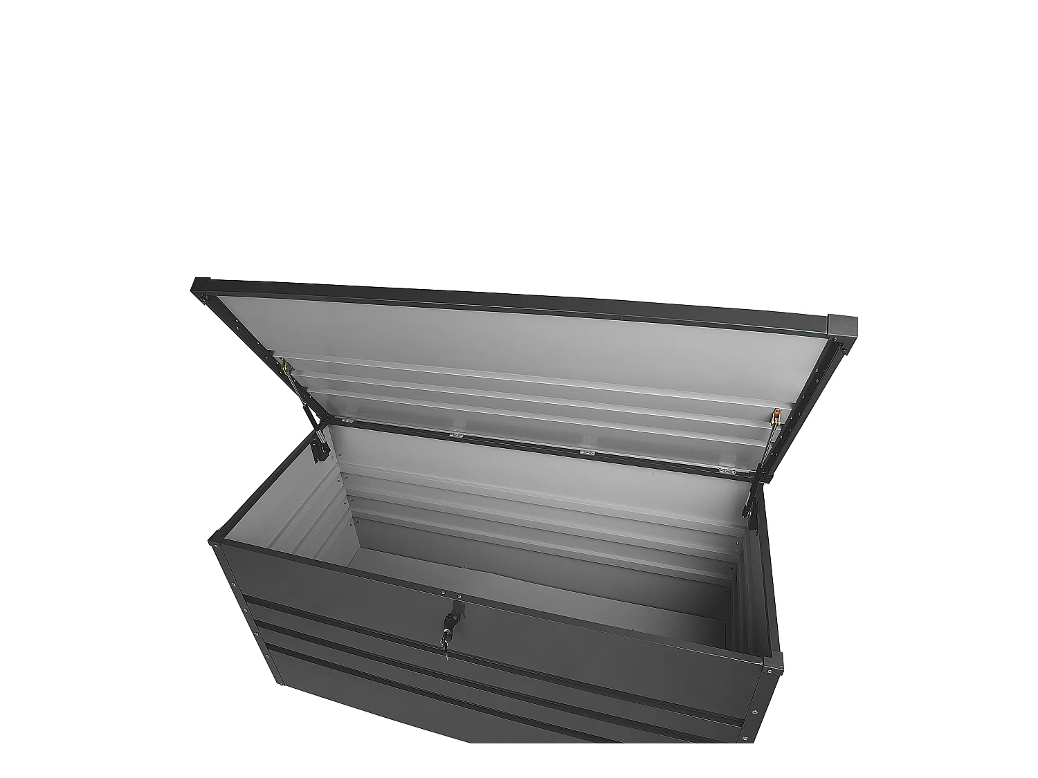 Coffre de rangement CEBROSA 132 cm 62 cm Gris graphite