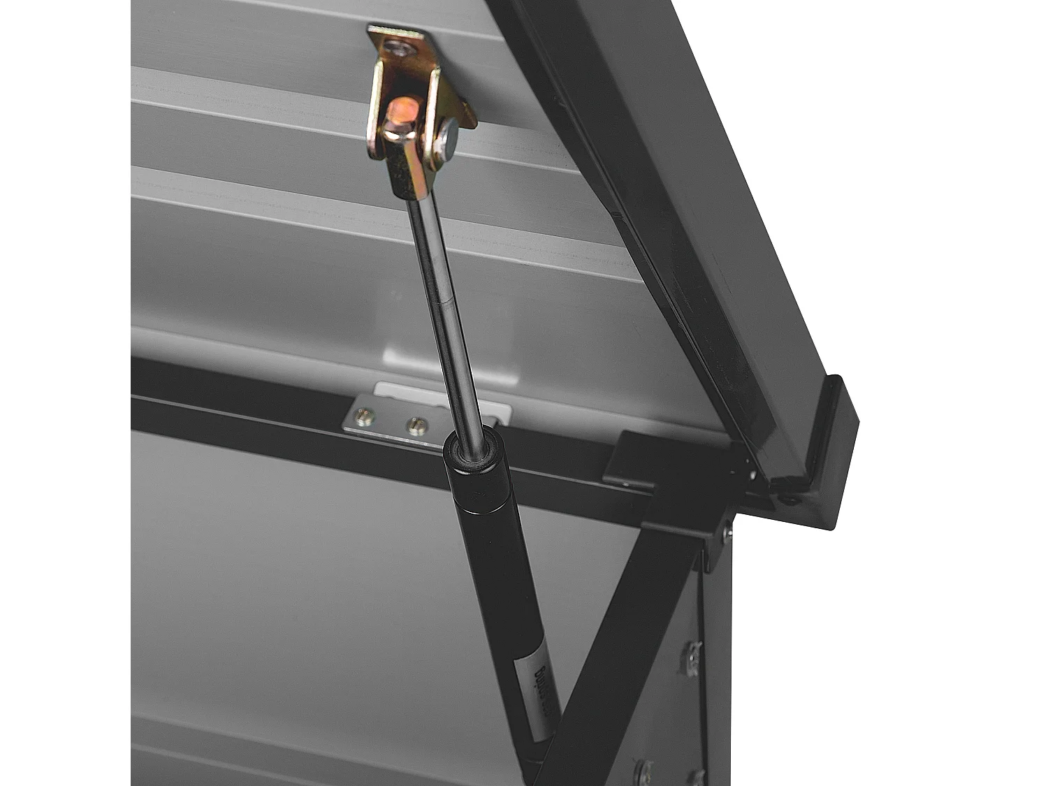 Große Metall-Gartentruhe 400 l graphitgrau Kissenbox Auflagenbox für die Terrasse wasserdicht Aufbewahrungsbox Gartenbox Cebrosa