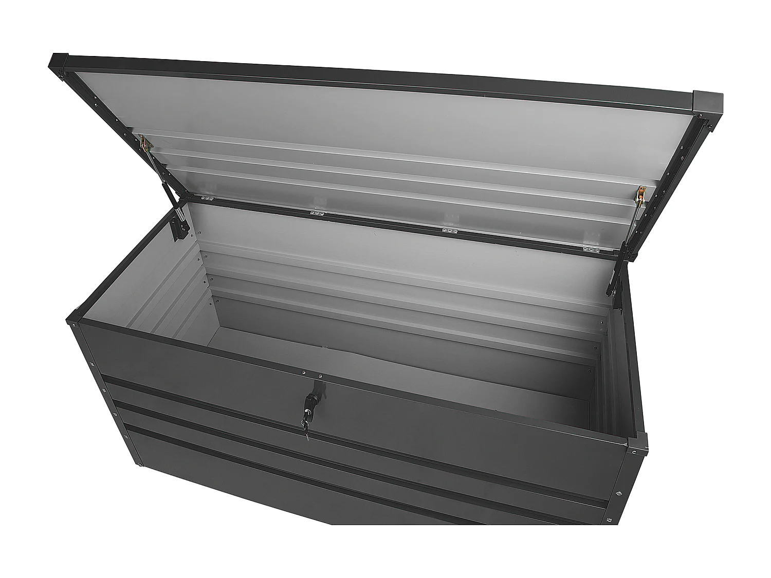 Coffre de rangement CEBROSA 132 cm 62 cm Gris graphite