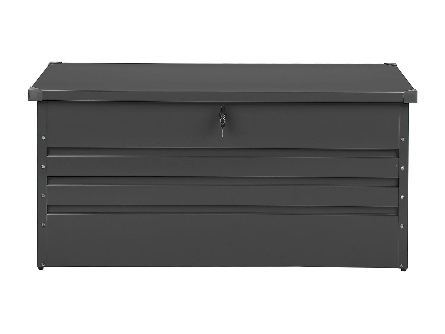 Skrzynia ogrodowa CEBROSA Metal 132 cm 62 cm Grafitowy