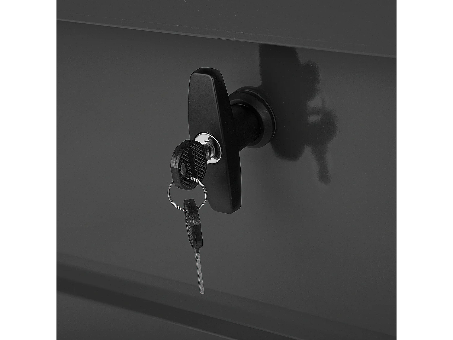 Skrzynia ogrodowa CEBROSA Metal 132 cm 62 cm Grafitowy