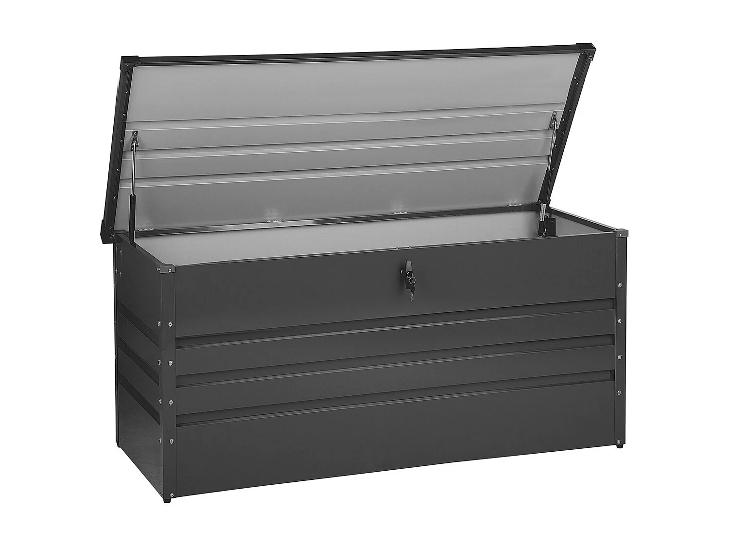 Coffre de rangement CEBROSA Métal 132 cm 62 cm Gris graphite