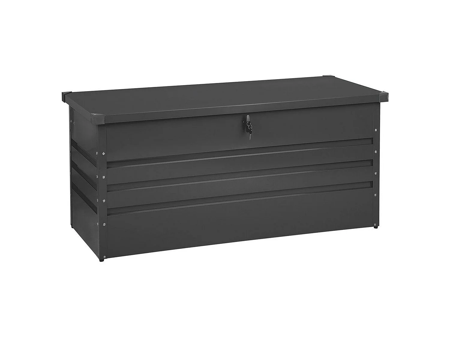 Coffre de rangement CEBROSA Métal 132 cm 62 cm Gris graphite
