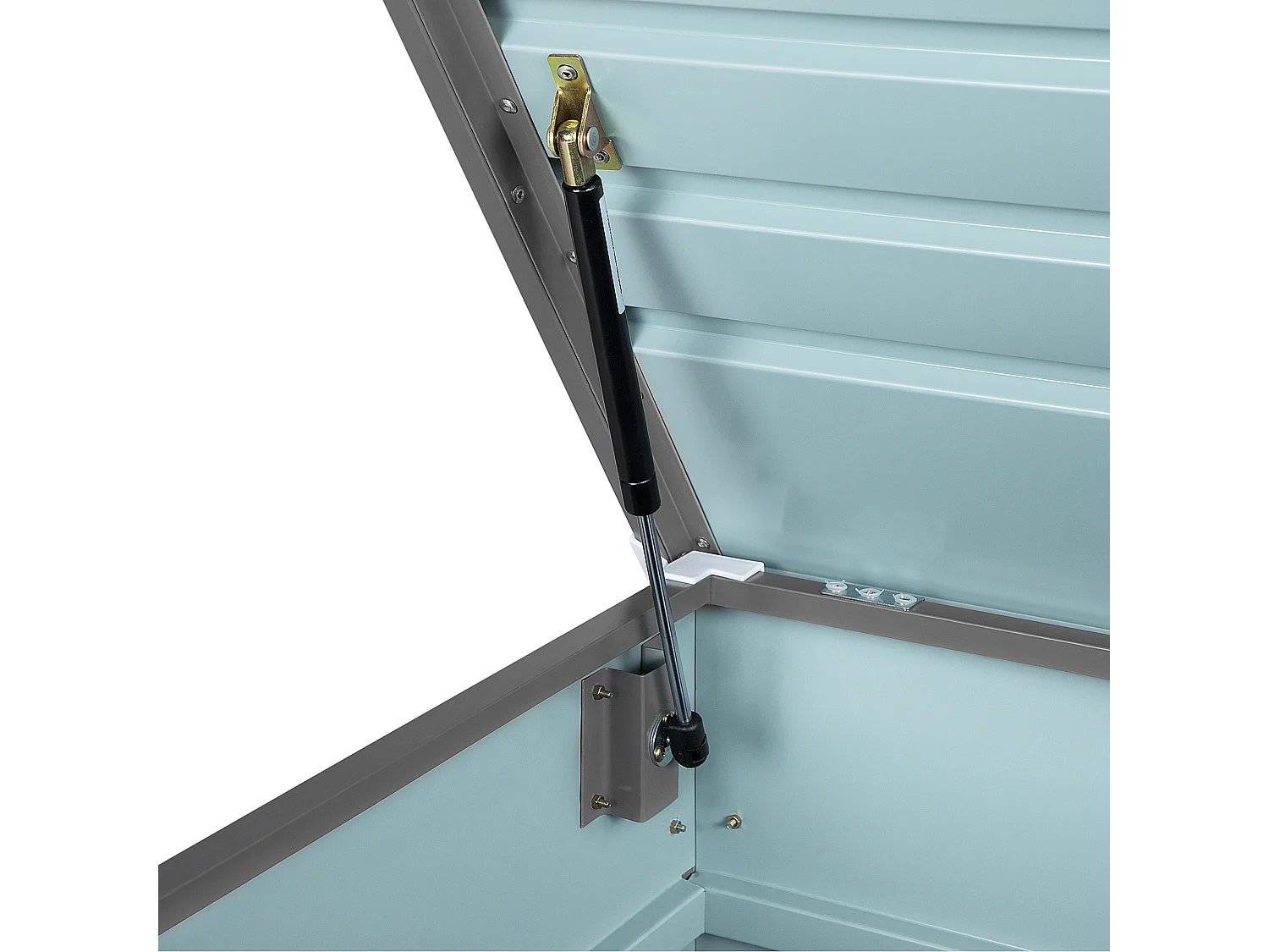 Caixa de arrumação CEBROSA Metal 165 cm 70 cm Cinzento