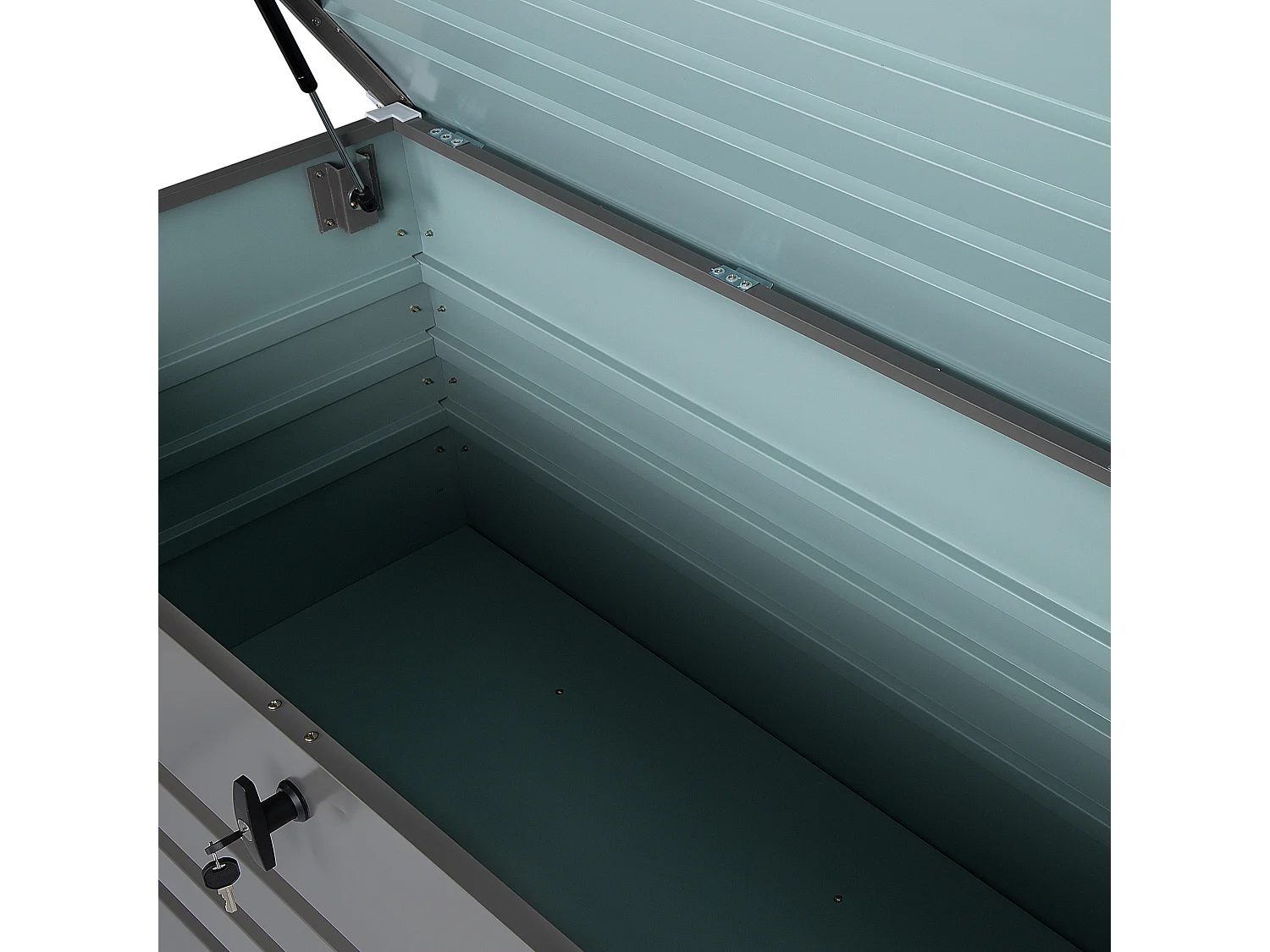 Caixa de arrumação CEBROSA Metal 165 cm 70 cm Cinzento