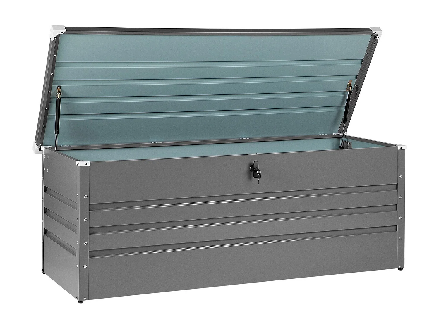 Coffre de rangement CEBROSA 165 cm 70 cm Gris