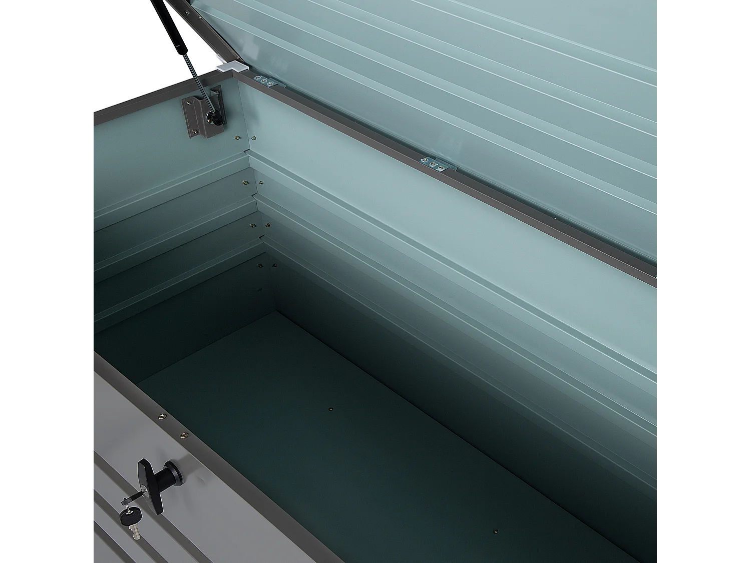 Coffre de rangement CEBROSA 165 cm 70 cm Gris