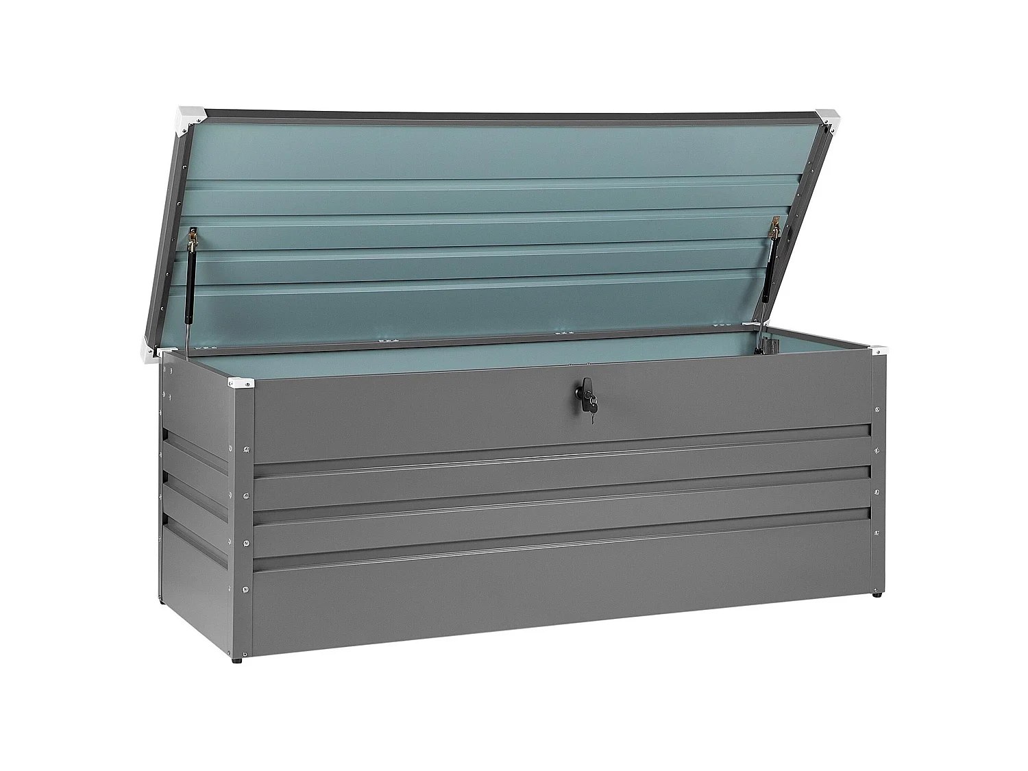Kussenbox CEBROSA Metaal 165 cm 70 cm Grijs