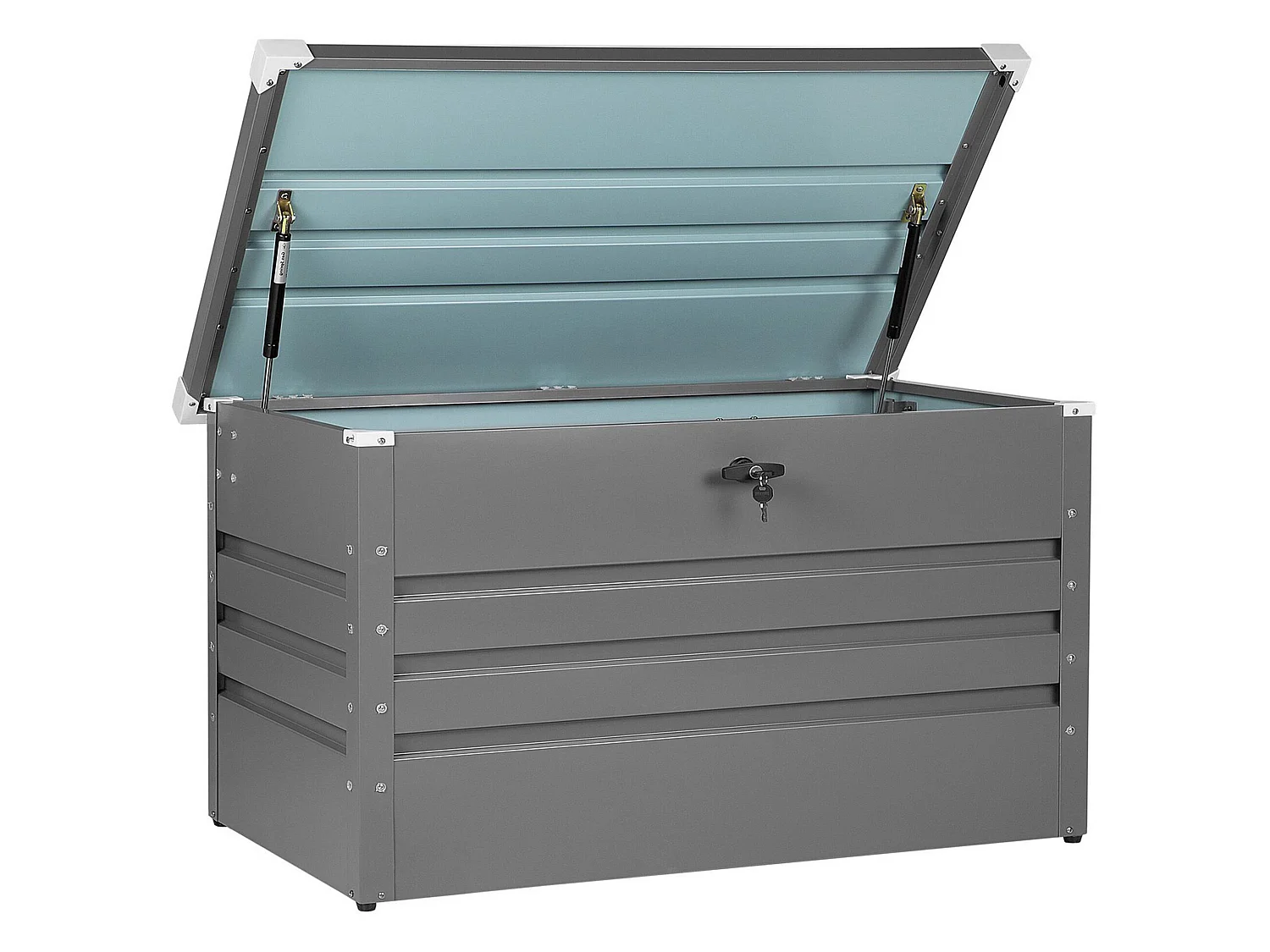 Coffre de rangement CEBROSA Métal 132 cm 62 cm Gris
