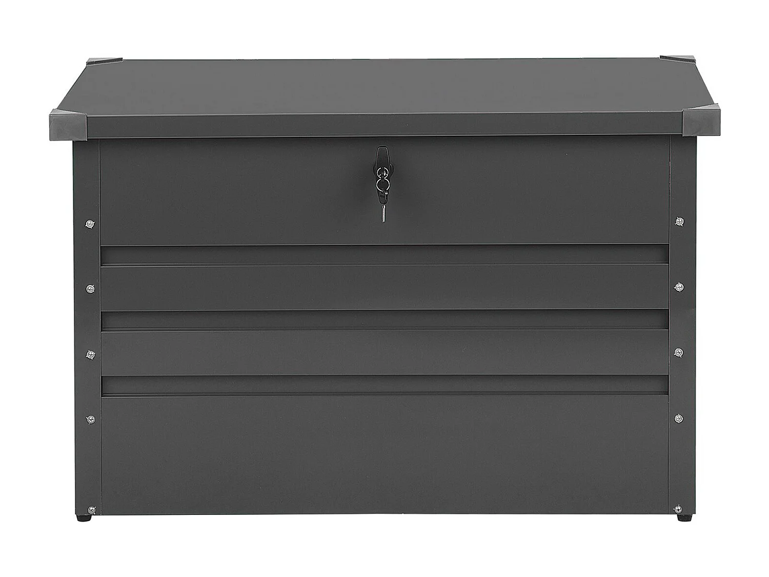 Metall-Gartentruhe 300 l graphitgrau Kissenbox Auflagenbox für die Terrasse wasserdicht Aufbewahrungsbox Gartenbox Cebrosa