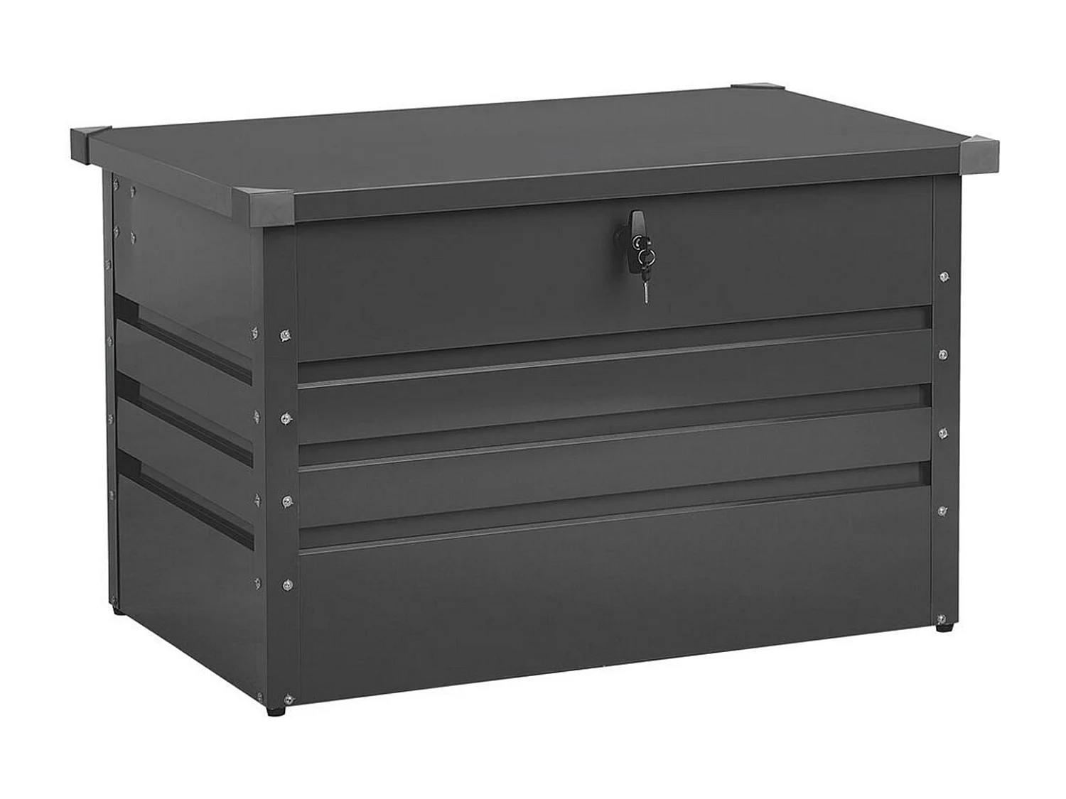 Skrzynia ogrodowa CEBROSA Metal 100 cm 62 cm Grafitowy