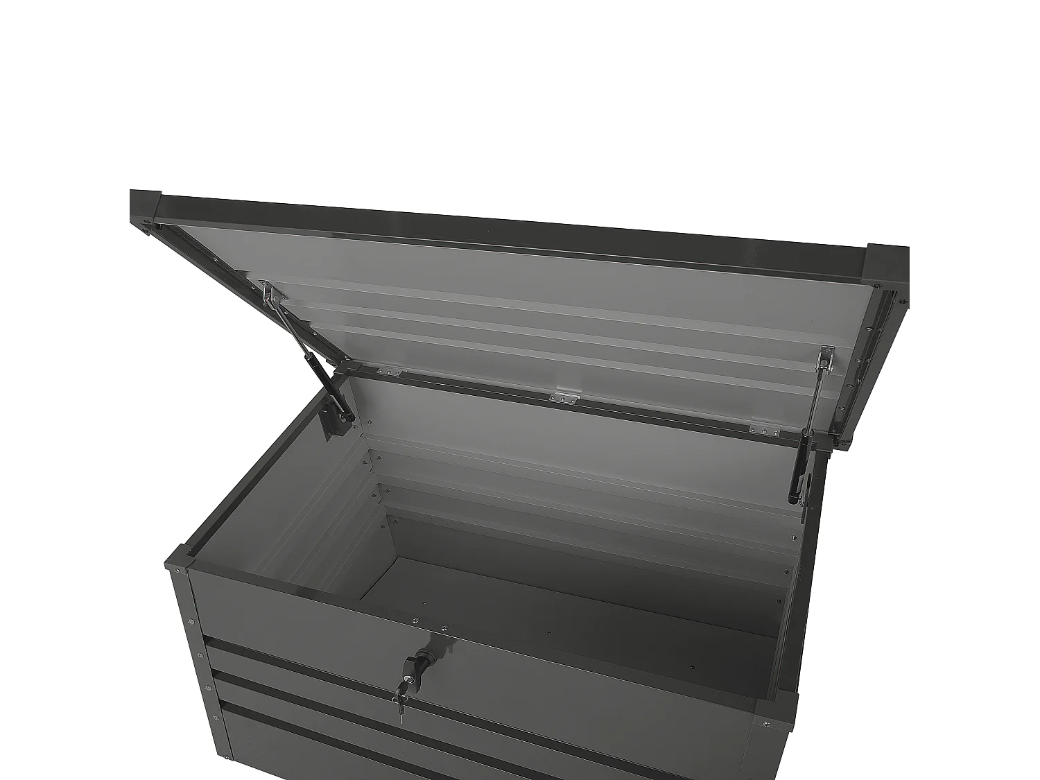 Coffre de rangement CEBROSA Métal 100 cm 62 cm Gris graphite
