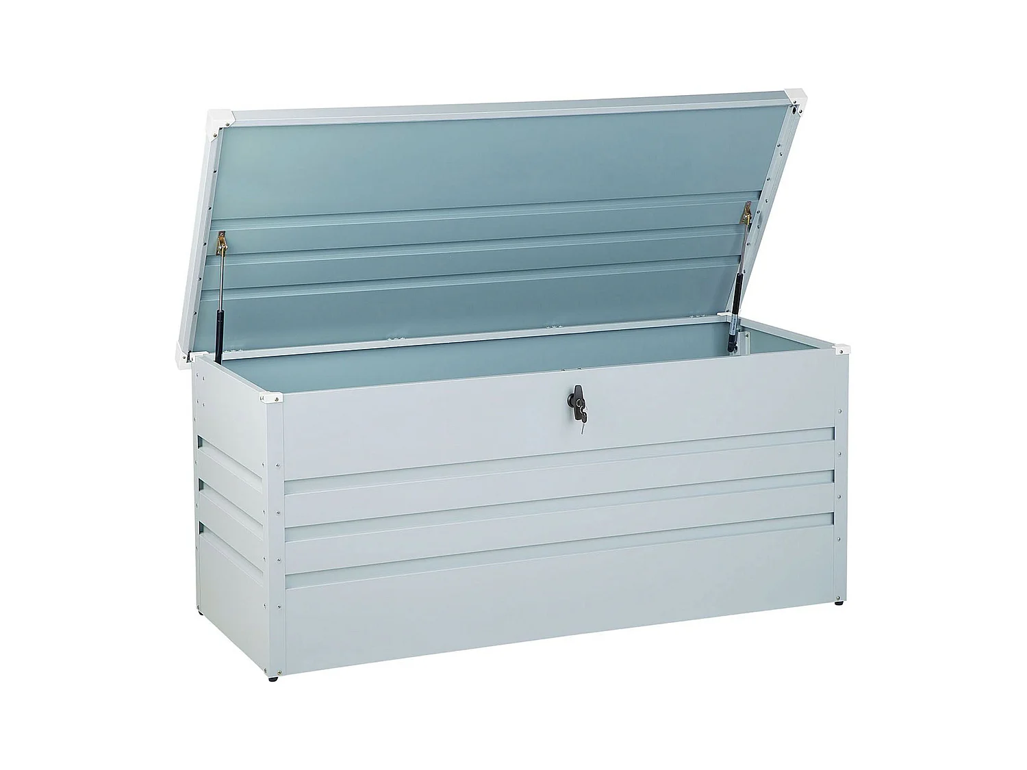 Coffre de rangement CEBROSA 132 cm 62 cm Gris clair