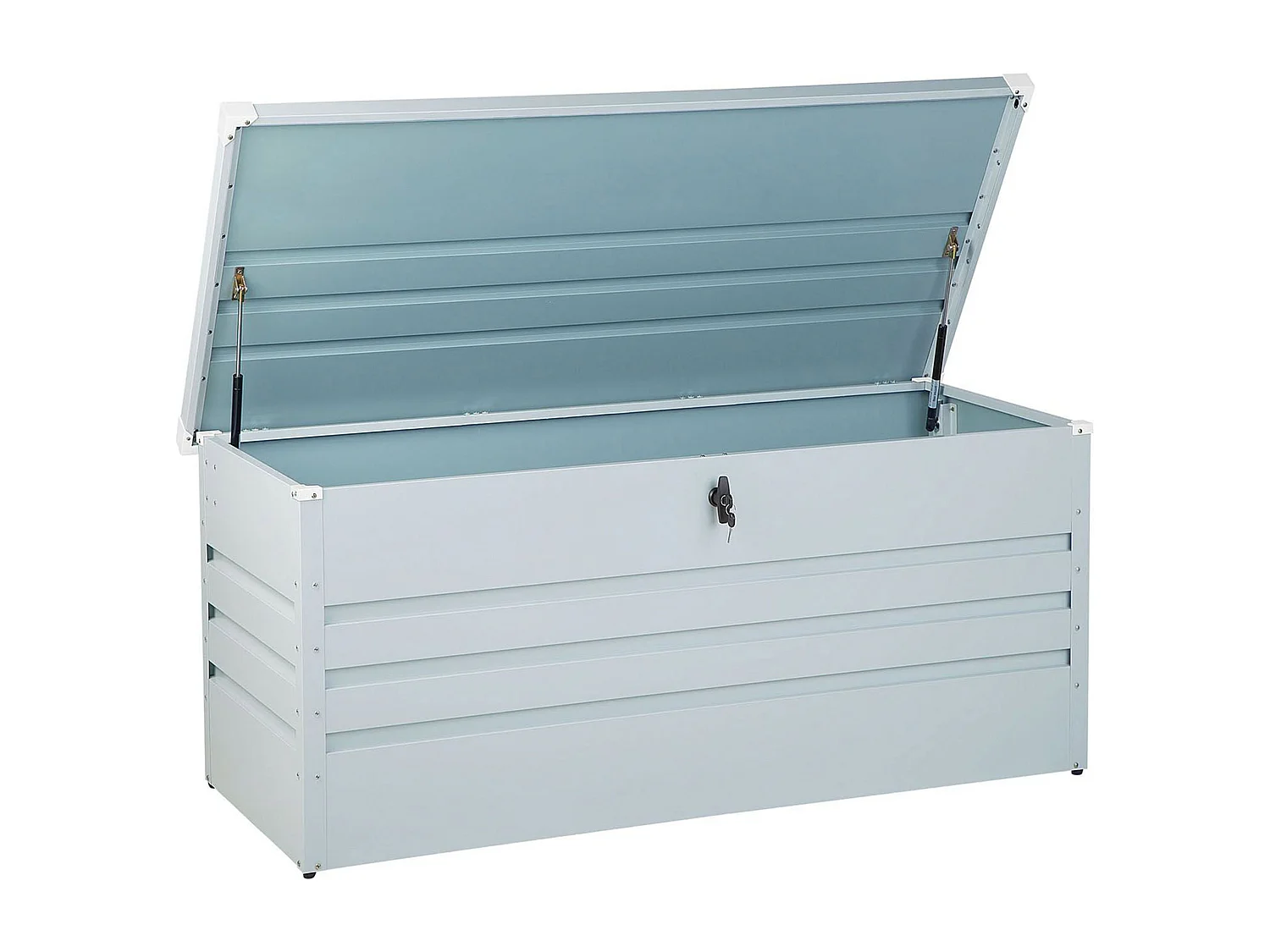 Kussenbox CEBROSA Metaal 132 cm 62 cm Lichtgrijs