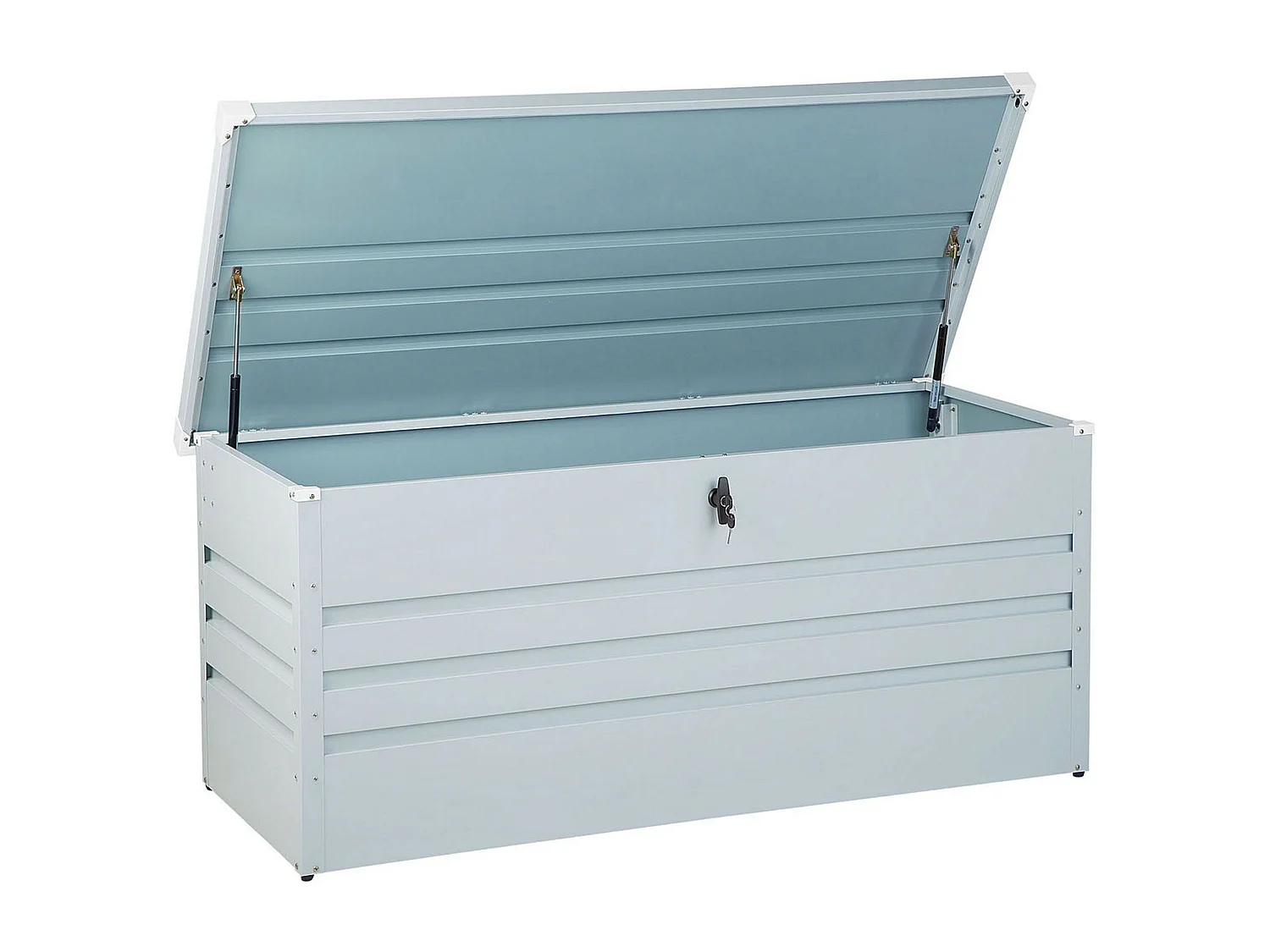 Coffre de rangement CEBROSA Métal 132 cm 62 cm Gris clair
