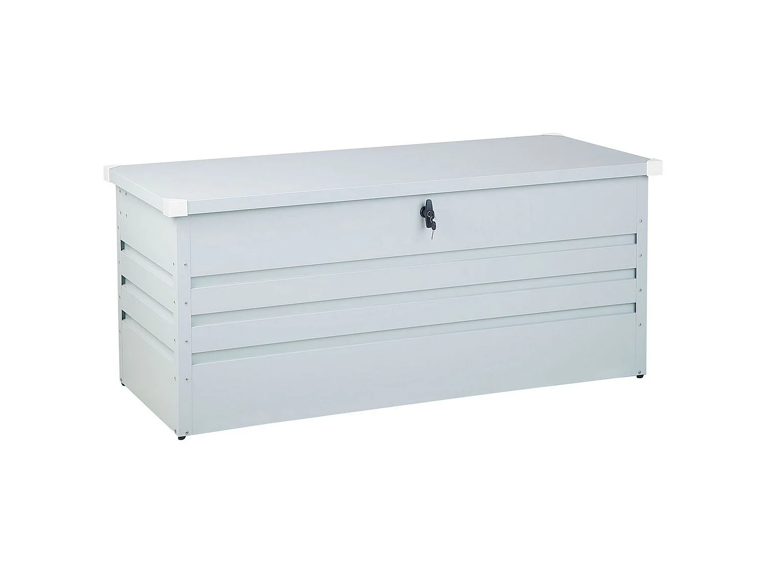 Coffre de rangement CEBROSA Métal 132 cm 62 cm Gris clair