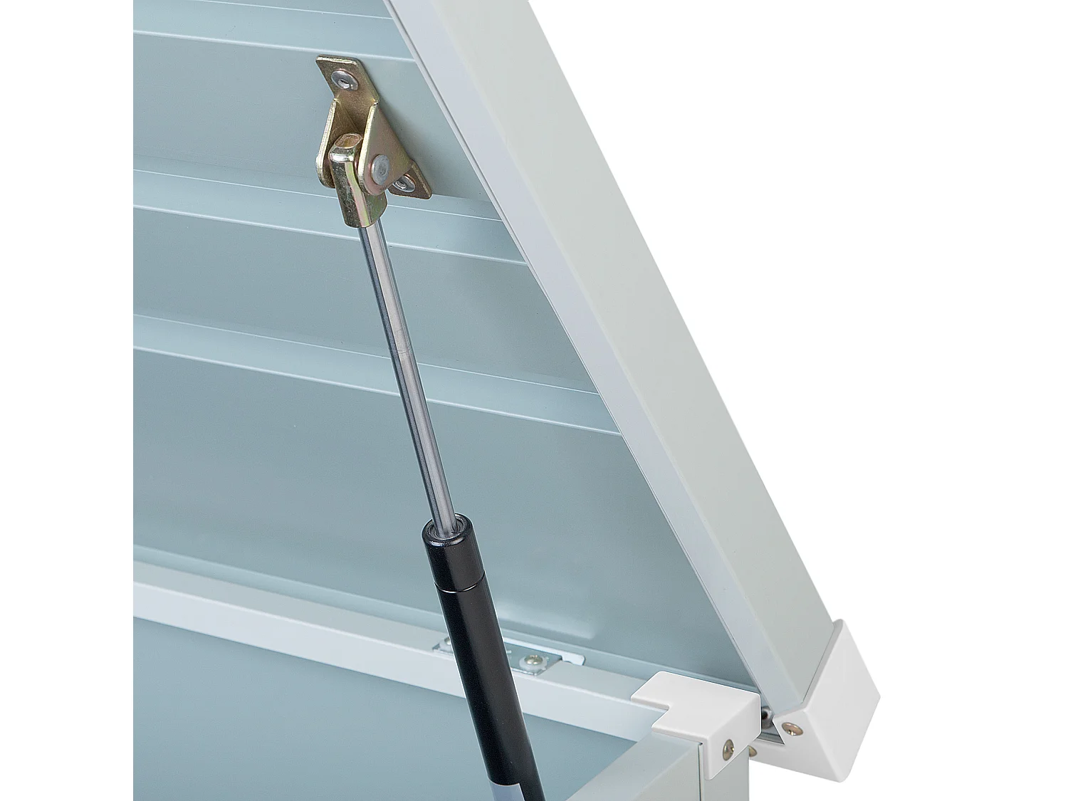 Aufbewahrungsbox CEBROSA Metall 132 cm 62 cm Hellgrau