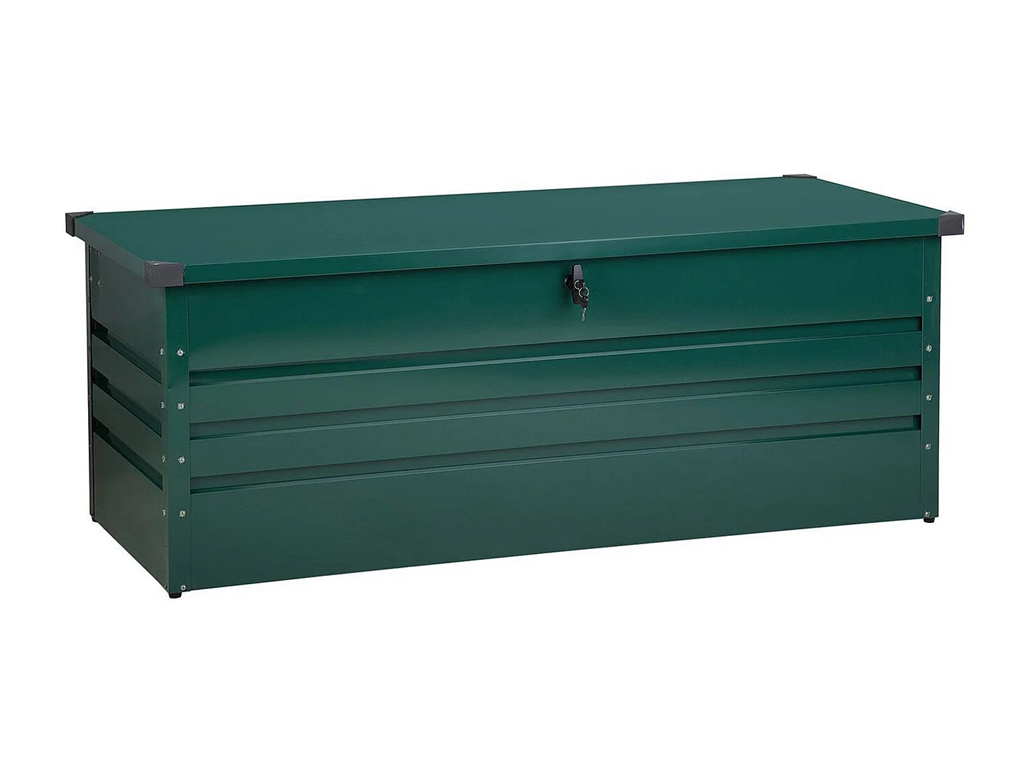 Skrzynia ogrodowa CEBROSA Metal 165 cm 70 cm Ciemnozielony