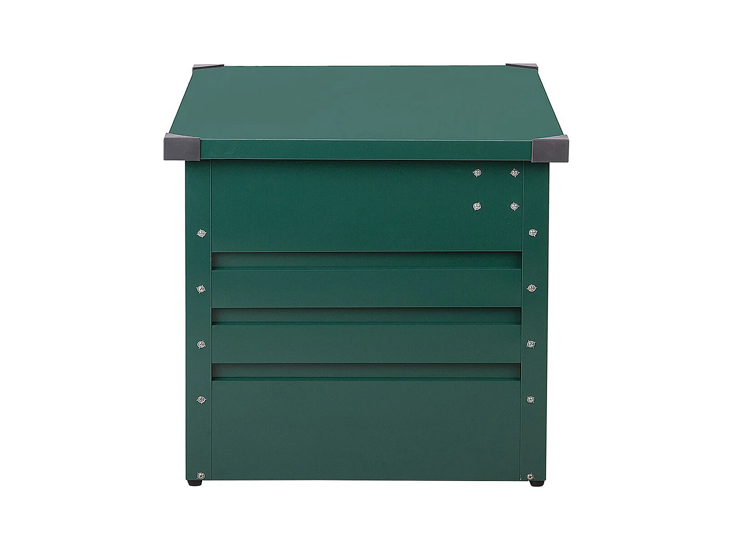 Große Metall-Gartentruhe 600 l dunkelgrün Kissenbox Auflagenbox für die Terrasse wasserdicht Aufbewahrungsbox Gartenbox Cebrosa