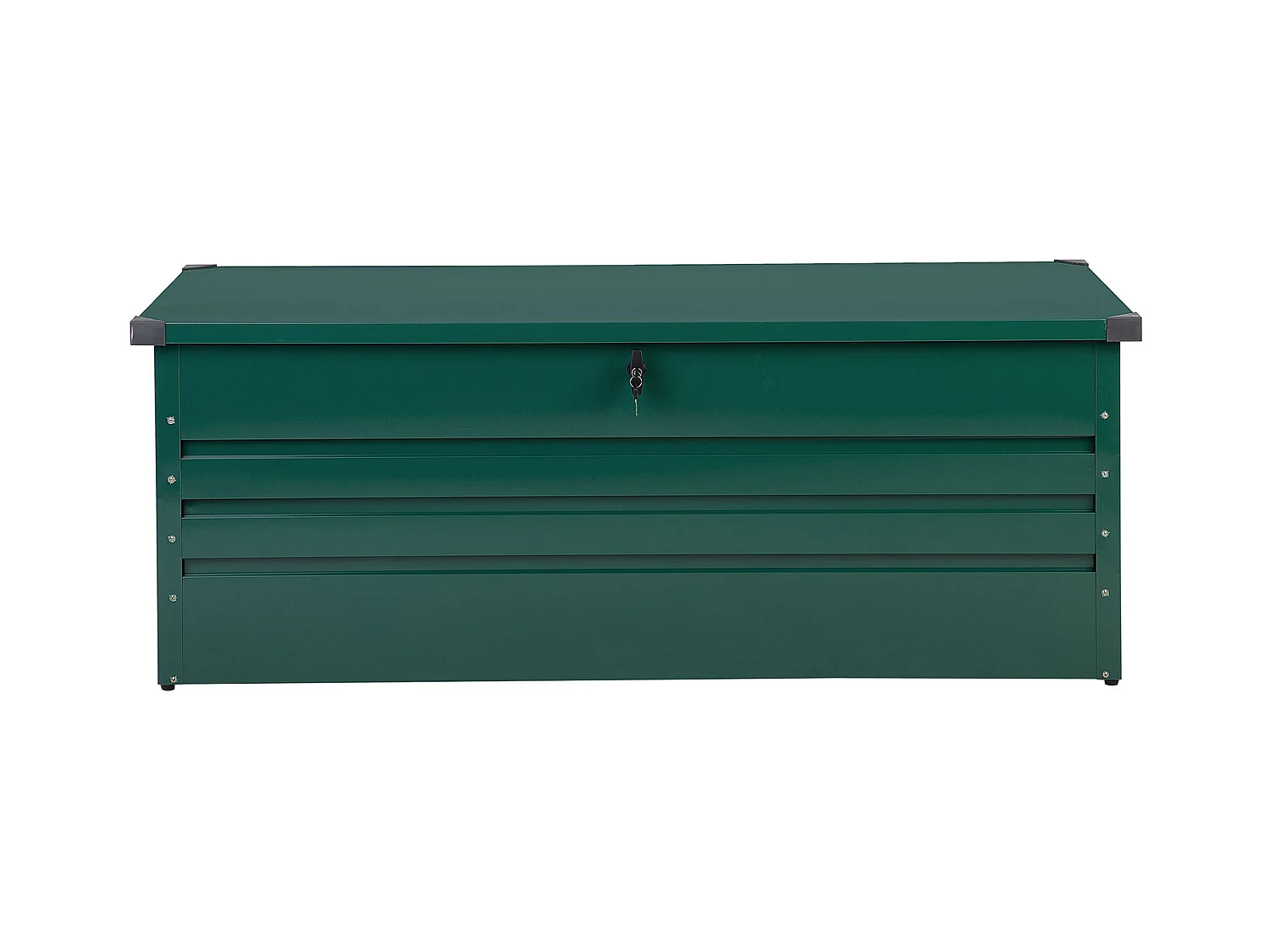 Große Metall-Gartentruhe 600 l dunkelgrün Kissenbox Auflagenbox für die Terrasse wasserdicht Aufbewahrungsbox Gartenbox Cebrosa