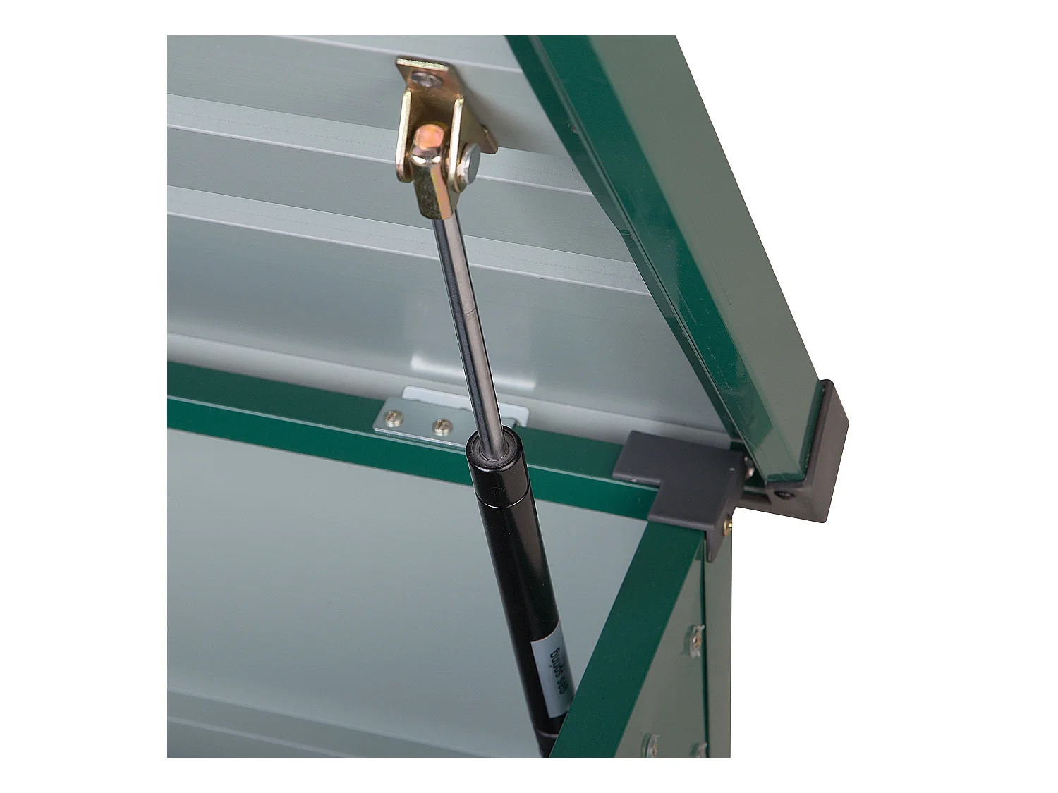 Große Metall-Gartentruhe 600 l dunkelgrün Kissenbox Auflagenbox für die Terrasse wasserdicht Aufbewahrungsbox Gartenbox Cebrosa