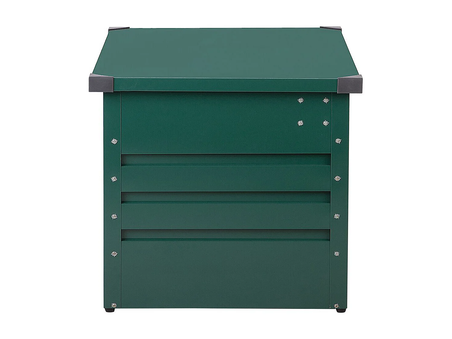 Große Metall-Gartentruhe 600 l dunkelgrün Kissenbox Auflagenbox für die Terrasse wasserdicht Aufbewahrungsbox Gartenbox Cebrosa