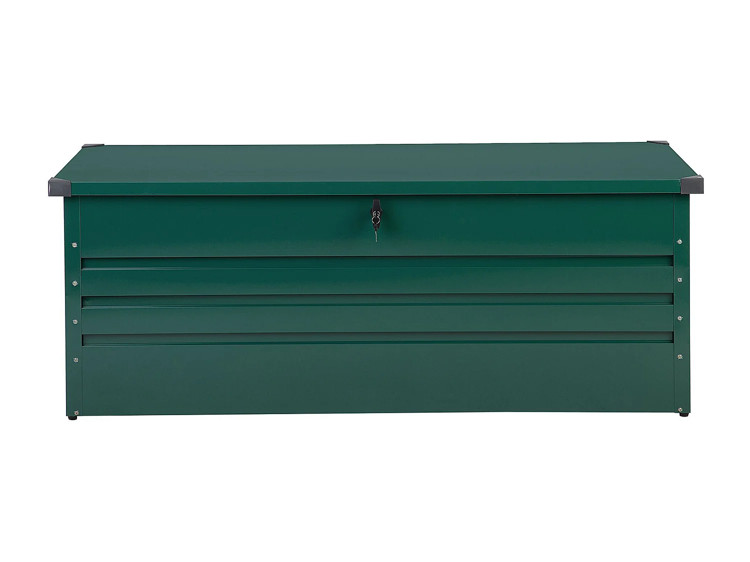 Große Metall-Gartentruhe 600 l dunkelgrün Kissenbox Auflagenbox für die Terrasse wasserdicht Aufbewahrungsbox Gartenbox Cebrosa