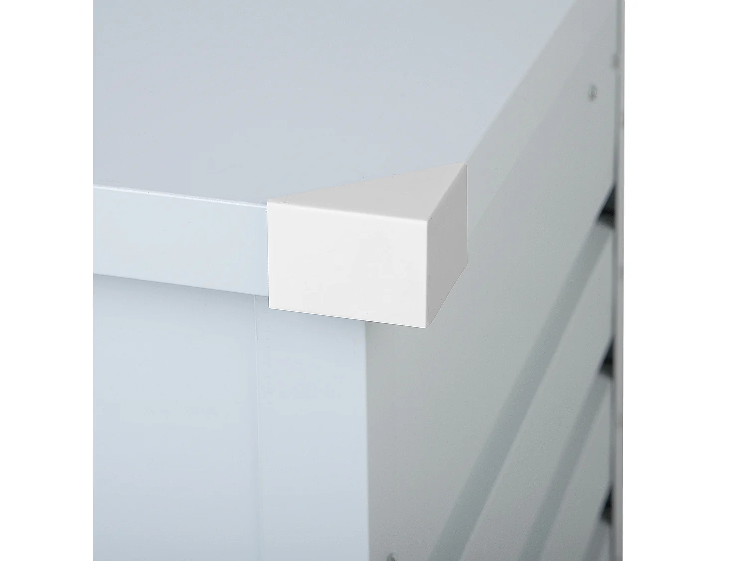 Skrzynia ogrodowa CEBROSA Metal 165 cm 70 cm Jasnoszary