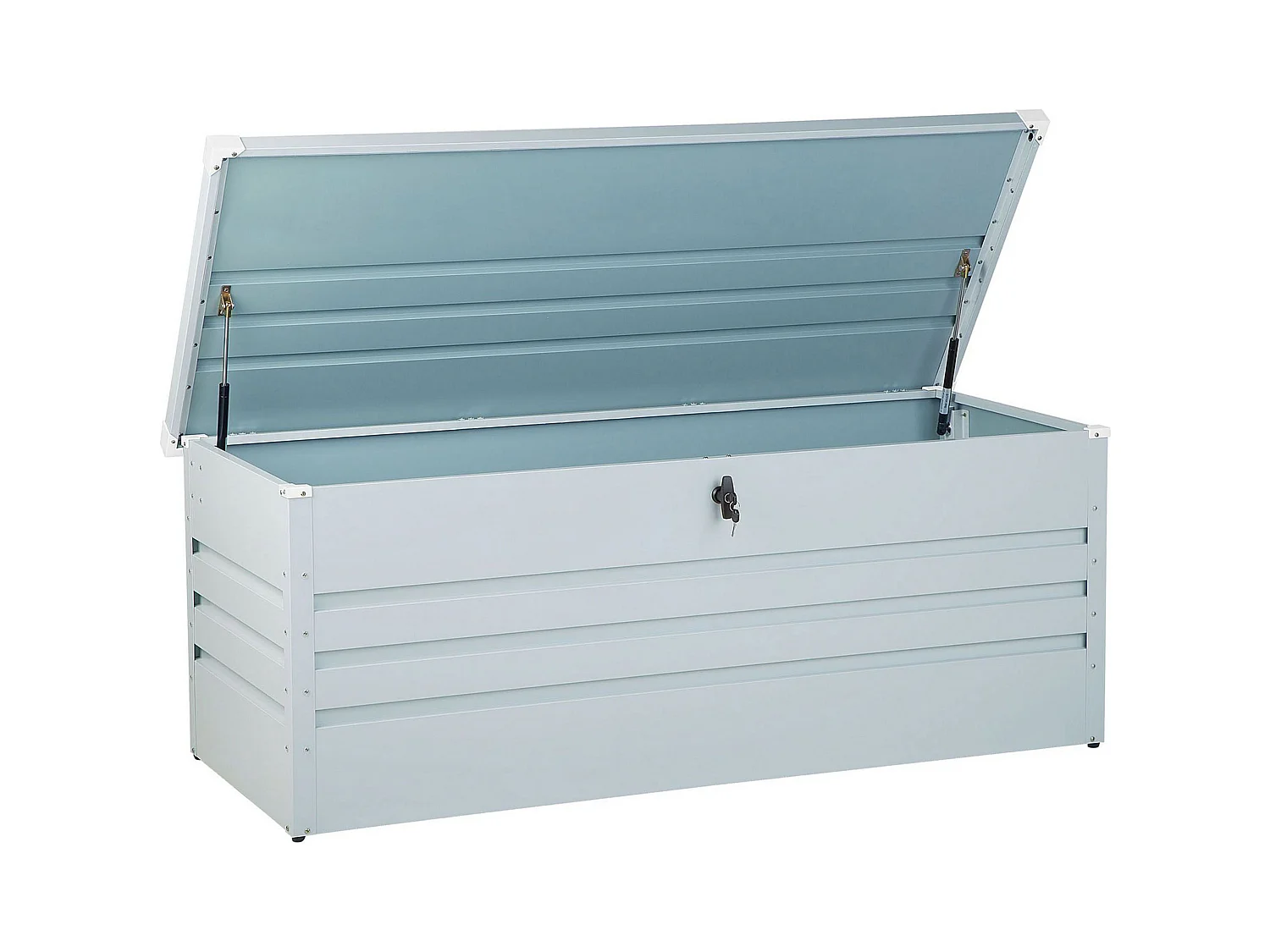 Coffre de rangement CEBROSA 165 cm 70 cm Gris clair