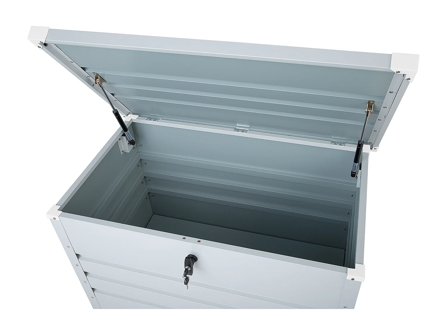 Aufbewahrungsbox CEBROSA Metall 100 cm 62 cm Hellgrau