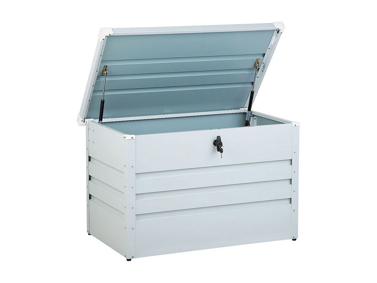 Aufbewahrungsbox CEBROSA Metall 100 cm 62 cm Hellgrau