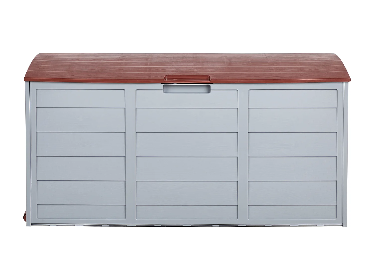 Auflagenbox aus Kunststoff grau / braun Gartentruhe Outdoor Kissenbox Locarno