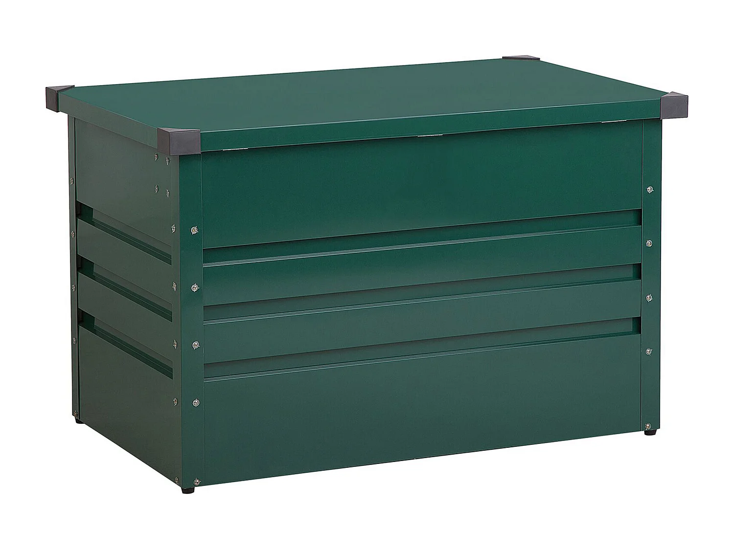 Metall-Gartentruhe 300 l dunkelgrün Kissenbox Auflagenbox für die Terrasse wasserdicht Aufbewahrungsbox Gartenbox Cebrosa