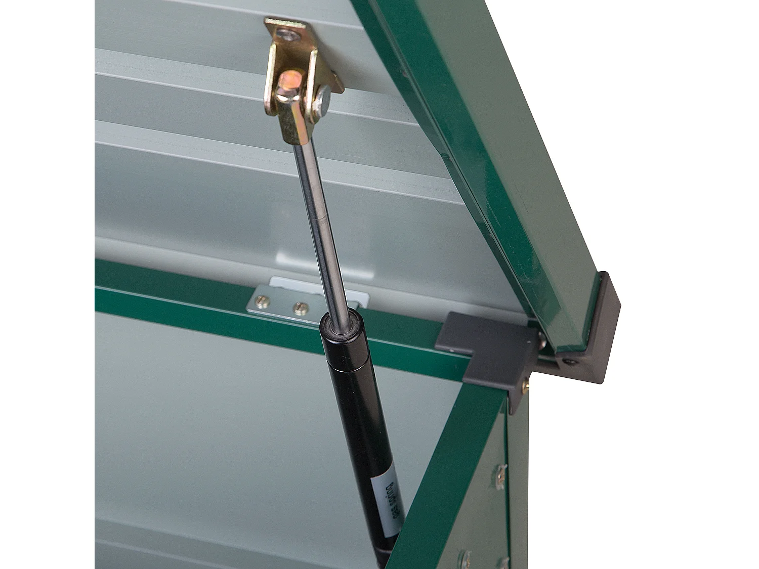 Metall-Gartentruhe 300 l dunkelgrün Kissenbox Auflagenbox für die Terrasse wasserdicht Aufbewahrungsbox Gartenbox Cebrosa