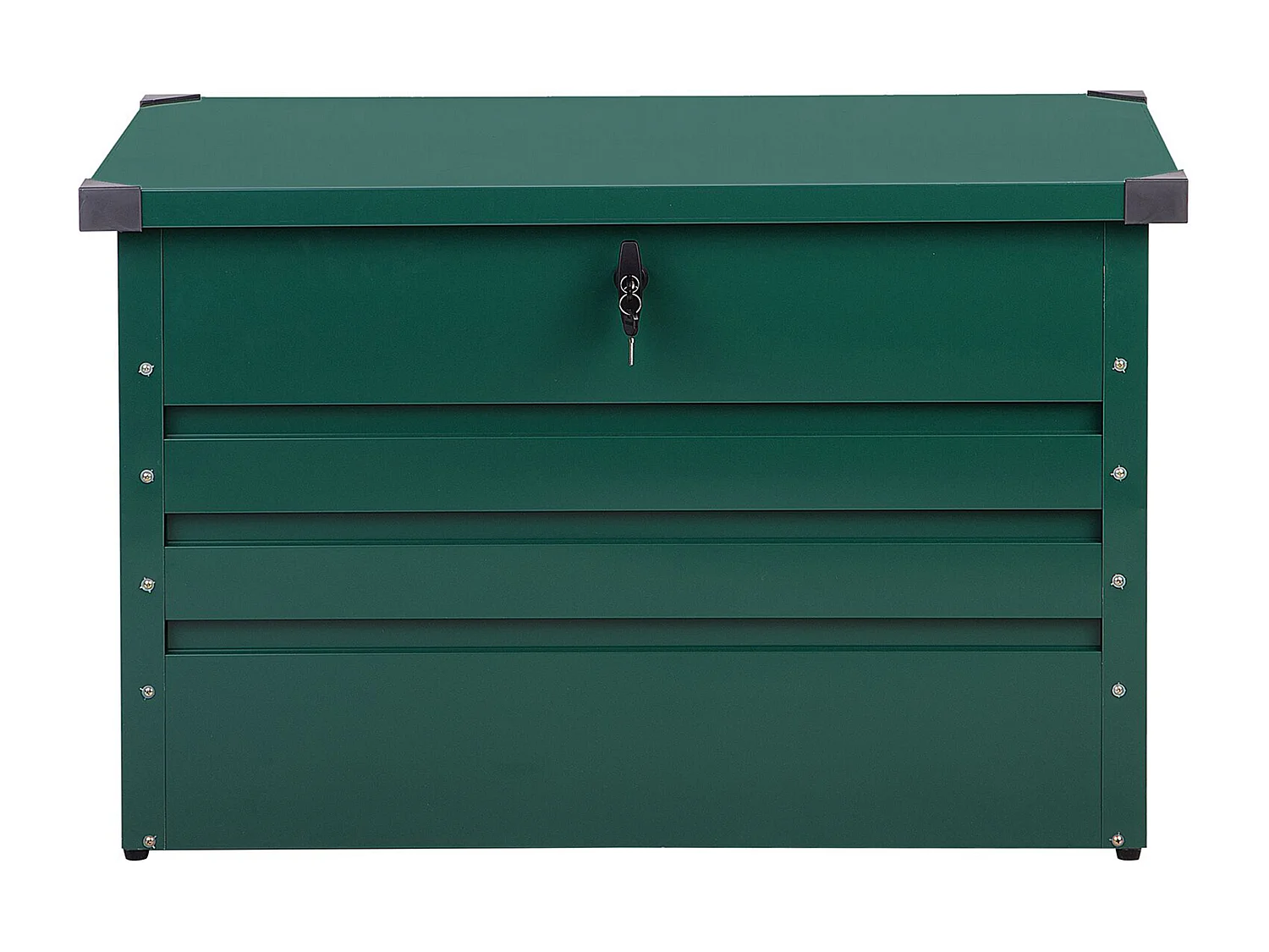 Metall-Gartentruhe 300 l dunkelgrün Kissenbox Auflagenbox für die Terrasse wasserdicht Aufbewahrungsbox Gartenbox Cebrosa