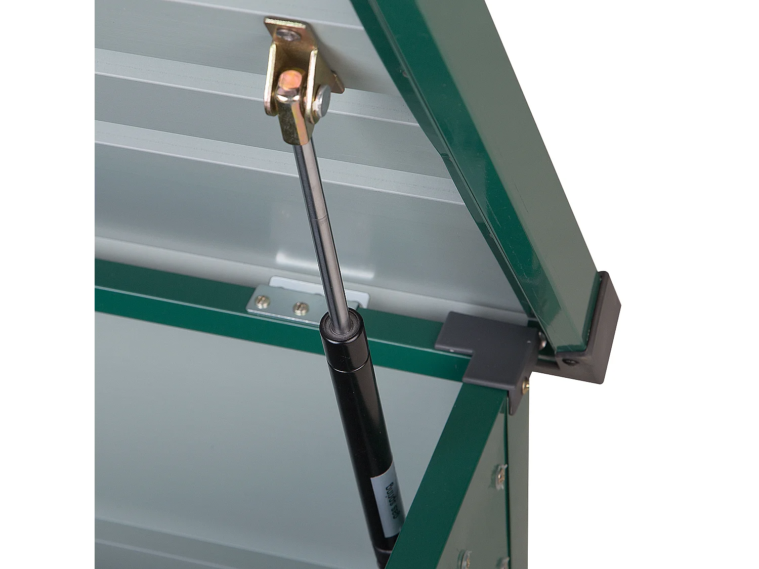 Metall-Gartentruhe 300 l dunkelgrün Kissenbox Auflagenbox für die Terrasse wasserdicht Aufbewahrungsbox Gartenbox Cebrosa