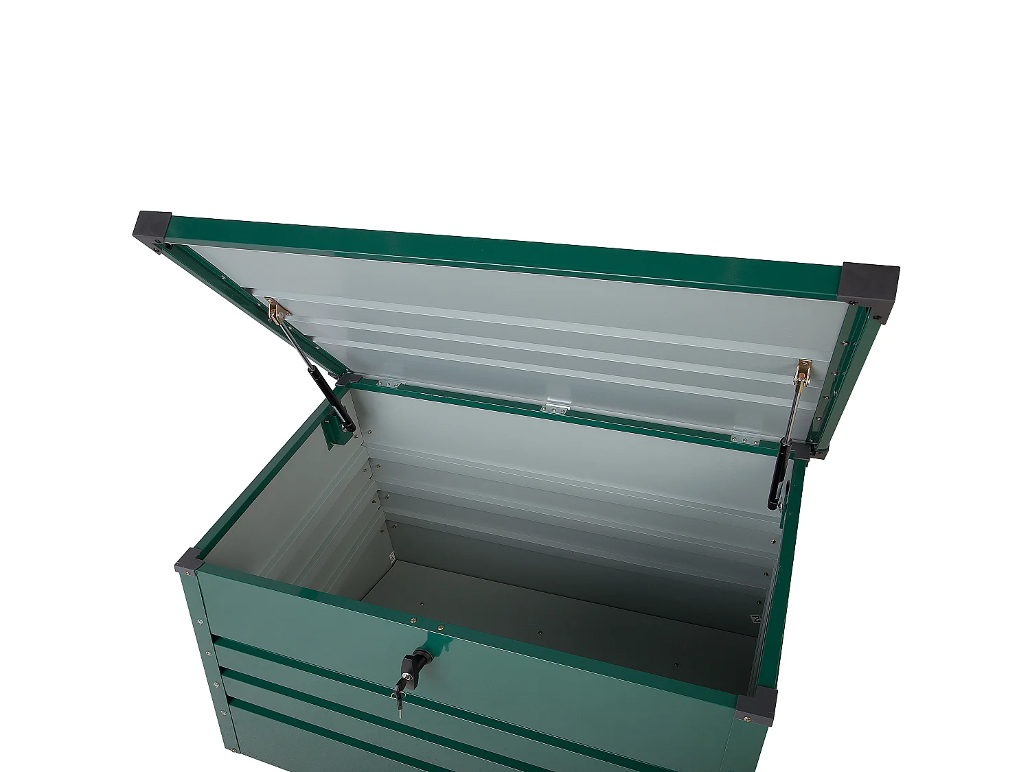 Caixa de arrumação CEBROSA Metal 100 cm 62 cm Verde escuro