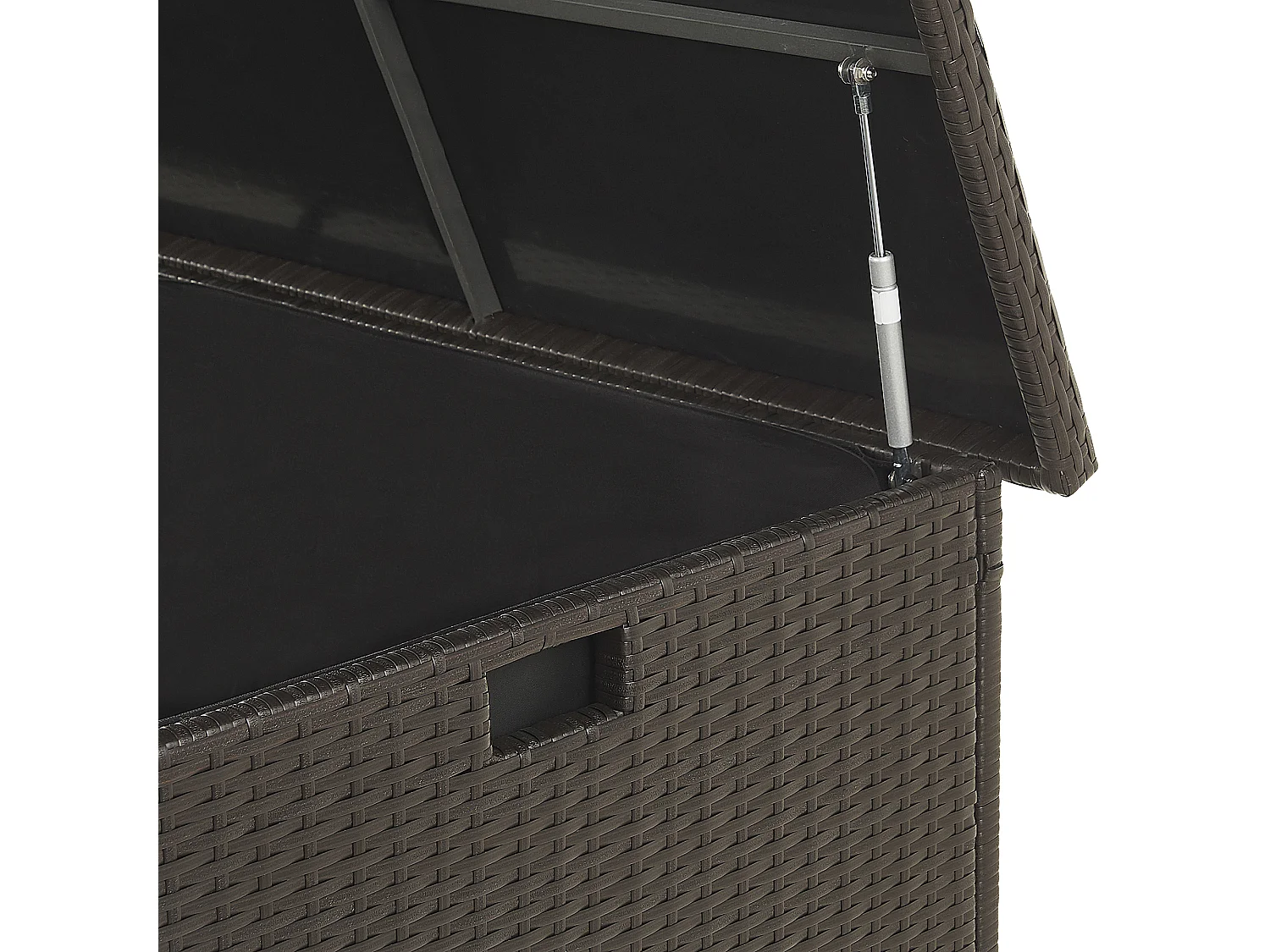 Praktische Auflagenbox Rattan 770 L 155 x 75 cm braun Modena
