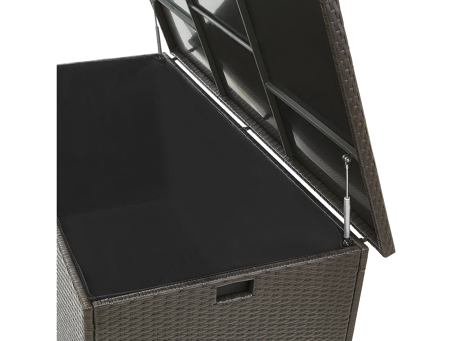 Skrzynia ogrodowa MODENA Technorattan 155 cm 75 cm Brązowy