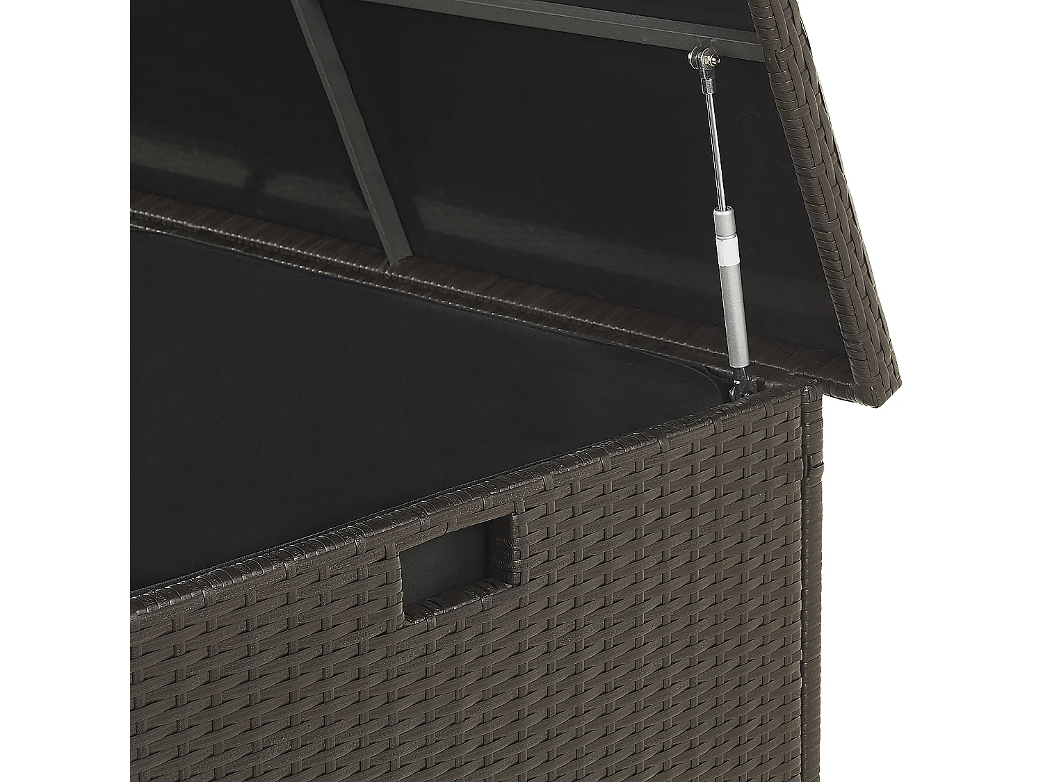 Skrzynia ogrodowa MODENA Technorattan 155 cm 75 cm Brązowy